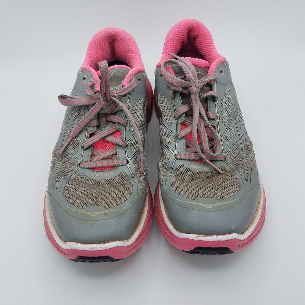 Hoka One One Clifton 2 Women's Size 8 Running Shoes Gray Pink 1008329 GNPN